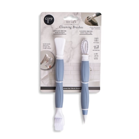 Core Kitchen 2pc Tile and Grout Brush Set - Smoke 40763